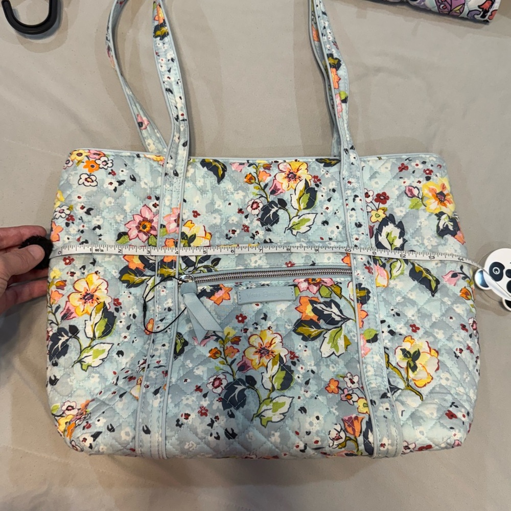 Vera Bradley Blue Tote Bag with Structured Design and Playful Aesthetic - Picture 8 of 10